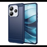 Szilikon telefonvédő (ütésállóság, légpárnás sarok, szálcsiszolt, karbon minta) SÖTÉTKÉK Xiaomi Redmi Note 14 5G "Gigapack csomagolás" (GP-166770) (GP-166770)