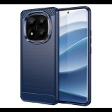 Szilikon telefonvédő (ütésállóság, légpárnás sarok, szálcsiszolt, karbon minta) SÖTÉTKÉK Xiaomi Redmi Note 14 Pro Plus 5G "Gigapack csomagolás" (GP-166772) (GP-166772)