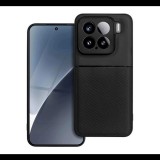 Szilikon telefonvédő (ütésállóság, mágneses, bőr hatású hátlap, csíkos) FEKETE Xiaomi 15 "Gigapack csomagolás" (GP-167790) (GP-167790)