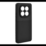 Szilikon telefonvédő (ütésállóság, mágneses, bőr hatású hátlap, csíkos) FEKETE Xiaomi Redmi Note 14 Pro Plus 5G "Gigapack csomagolás" (GP-167566) (GP-167566)