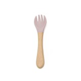 Szilikon villa bambusz fogórésszel - rózsaszín