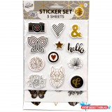Színes Black&Gold matrica szett 3 ív