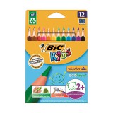 Színes ceruza BIC Kids Evolution háromszögletû környezetbarát 12 darabos