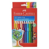 Színes ceruza FABER-CASTELL Jumbo Grip háromszögletû 12 darabos