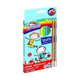 Színes ceruza FIORELLO háromszögletû 12+2 darabos