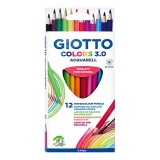 Színes ceruza GIOTTO Colors 3.0 aquarell háromszögletû 12 darabos