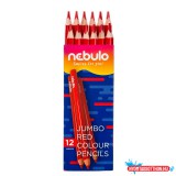 Színes ceruza, jumbo háromszög, Nebulo piros