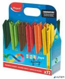 Színes ceruza készlet, ceruzatartó, háromszögletű, MAPED "Color'Peps INFINITY", 72 darabos készlet