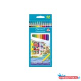 Színes ceruza készlet, háromszögletû Connect 12 klf. szín