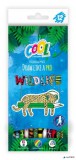Színes ceruza készlet, háromszögletű, COOL BY VICTORIA "Wildlife", 12 különböző szín