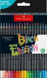 Színes ceruza készlet, háromszögletű, FABER-CASTELL Black Edition, 36 különböző szín (TFC116436)