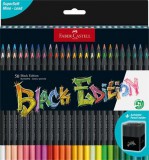 Színes ceruza készlet, háromszögletű, FABER-CASTELL Black Edition, 50 különböző szín (TFC116450)