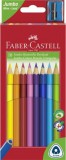 Színes ceruza készlet, háromszögletű, FABER-CASTELL Jumbo, 10 különböző szín (TFC116510)