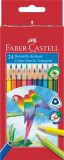 Színes ceruza készlet, háromszögletű, FABER-CASTELL Papagáj, 24 különböző szín (TFC116544)