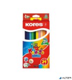 Színes ceruza készlet, háromszögletű, jumbo, KORES "Kolores Jumbo", 24 különböző szín