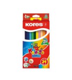 Színes ceruza készlet, háromszögletű, jumbo, KORES Kolores Jumbo, 24 különböző szín (IK93524)