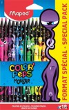 Színes ceruza készlet, háromszögletű, MAPED 'Color'Peps Monster' 18 különböző szín