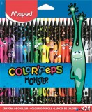 Színes ceruza készlet, háromszögletű, MAPED &#039;Color&#039;Peps Monster&#039; 24 különböző szín