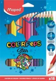 Színes ceruza készlet, háromszögletű, MAPED Color&#039;Peps Star, 18 különböző szín (IMA183218)