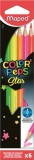 Színes ceruza készlet, háromszögletű, MAPED Color&#039;Peps Star Fluo, 6 különböző szín (IMA832003)