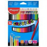 Színes ceruza készlet, háromszögletű, MAPED "Color`Peps", 36 különböző szín [36 db]