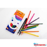 Színes ceruza készlet, háromszögletű Nebulo 12 különféle szín