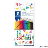 Színes ceruza készlet, háromszögletű, STAEDTLER 'Ergo Soft 157', 12 különböző szín