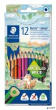 Színes ceruza készlet, háromszögletű, STAEDTLER 'Noris Colour 187', 12 különböző szín