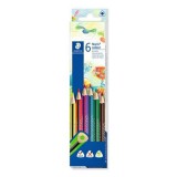 Színes ceruza készlet, háromszögletű, STAEDTLER Noris Colour 187, 6 különböző szín (TS187C6)