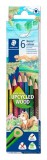 Színes ceruza készlet, háromszögletű, STAEDTLER Noris Colour 187, 6 különböző szín (TS187C6)