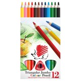 Színes ceruza készlet, háromszögletû vastag Süni Ico 12 klf. szín