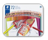 Színes ceruza készlet, hatszöglet&#369;, fém dobozban, staedtler "175", 72 különböz&#337; szín 175 m72
