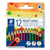Színes ceruza készlet, hatszögletű, félhosszú, STAEDTLER Noris Colour 185, 12 különböző szín (TS18501C12)