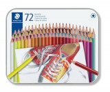 Színes ceruza készlet, hatszögletű, fém dobozban, STAEDTLER 175, 72 különböző szín (TS175M72)