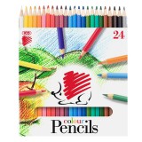 Színes ceruza készlet, hatszögletû Süni Ico 24 klf. szín