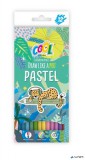 Színes ceruza készlet, kerek, COOL BY VICTORIA "Pastel", 12 pasztell szín