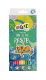Színes ceruza készlet, kerek, COOL BY VICTORIA Pastel, 12 pasztell szín (TVC007)