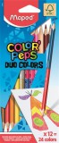 Színes ceruza készlet, kétvég&#369;, háromszöglet&#369;, maped "colorpeps duo", 24 különböz&#337; szín 829600fc