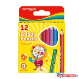 Színes ceruza készlet rövid, háromszögletû Keyroad 12 különféle szín