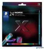 Színes ceruza készlet, STAEDTLER "Norix® 186", 24 különböző szín