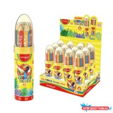 Színes ceruza készlet vastag, háromszögletû rakéta palackban Keyroad Jumbo 12 különféle szín