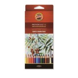 Színes ceruza KOH-I-NOOR 3710 Mondeluz Aquarell hatszögletû 12 darabos
