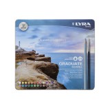 Színes ceruza LYRA Graduate Aquarell hatszögletû fémdoboz 24 darabos