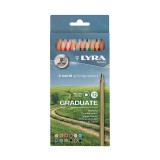 Színes ceruza LYRA Graduate hatszögletû 12 darabos