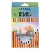 Színes ceruza LYRA Super Ferby Waldorf háromszögletû vastag 12 darabos