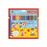 Színes ceruza STABILO Trio thick háromszögletû vastag 24 darabos