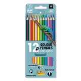 Színes ceruzakészlet 12 db-os, hegyezővel, Ars Una, háromszög test