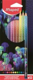 Színes ceruzakészlet 12 db-os, Maped Deepsea Paradise, háromszög test