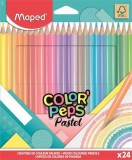 Színes ceruzakészlet 24 db-os, Maped Color Peps Pastel, pasztell, háromszög test
