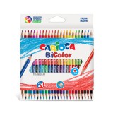 Színes ceruzakészlet kétvégű 24db-os 48 színnel - Carioca